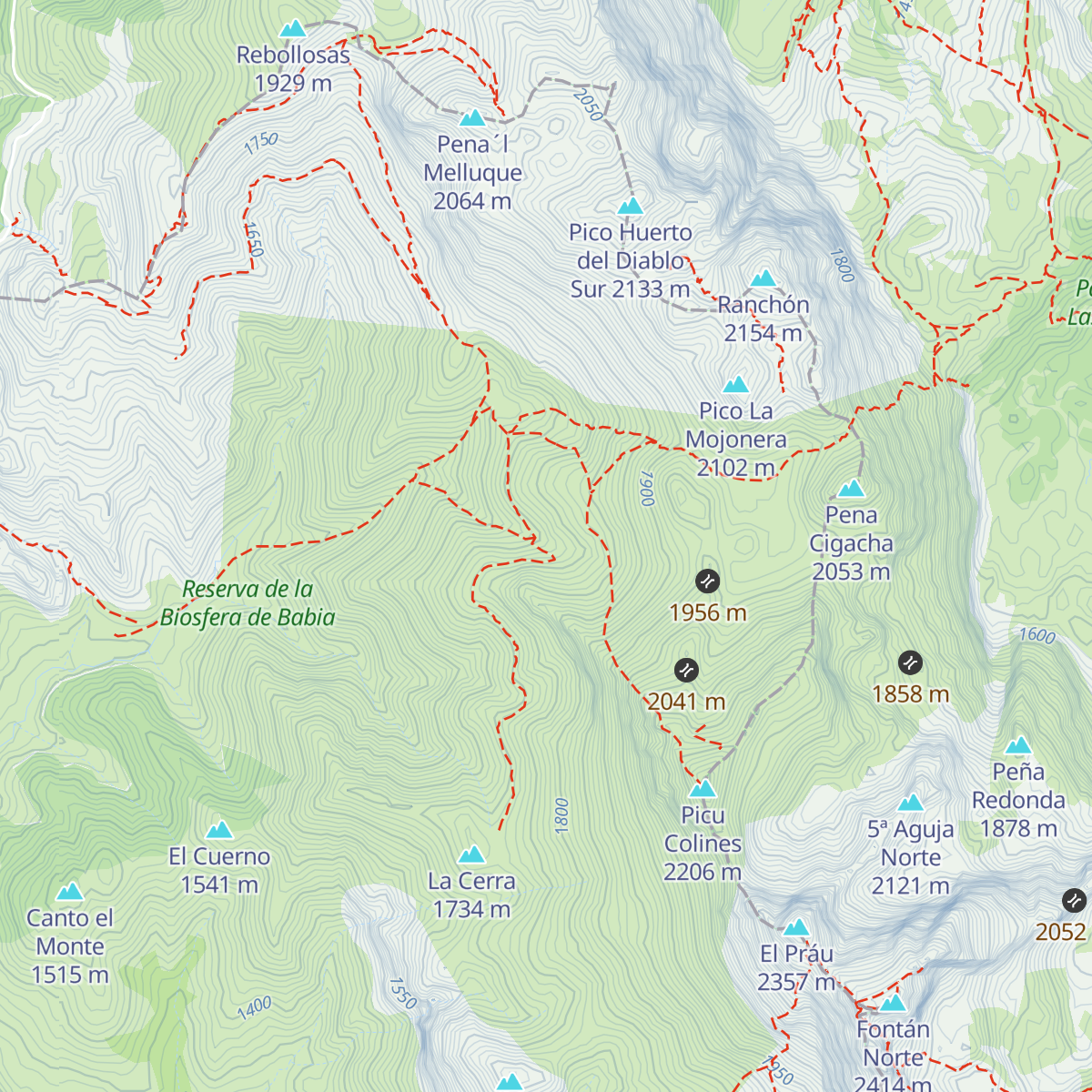 Refugio la Pierna map