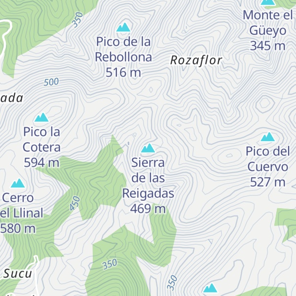 Map of Sierra de las Reigadas