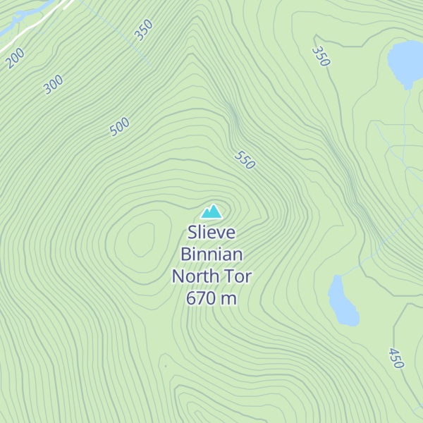 Map of Slieve Binnian North Tor
