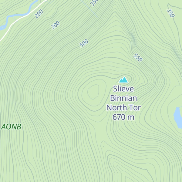 Map of Slieve Binnian North Top