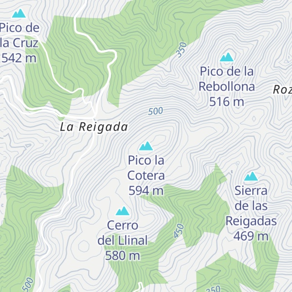 Map of Pico la Cotera