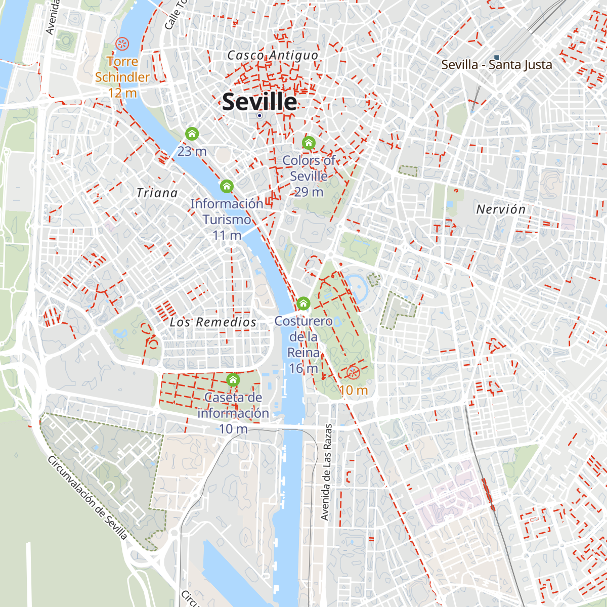 Costurero de la Reina map