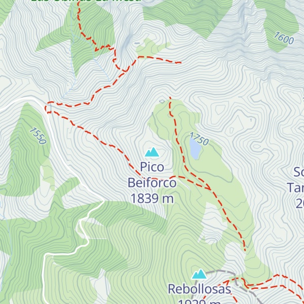 Map of Pico Beiforco