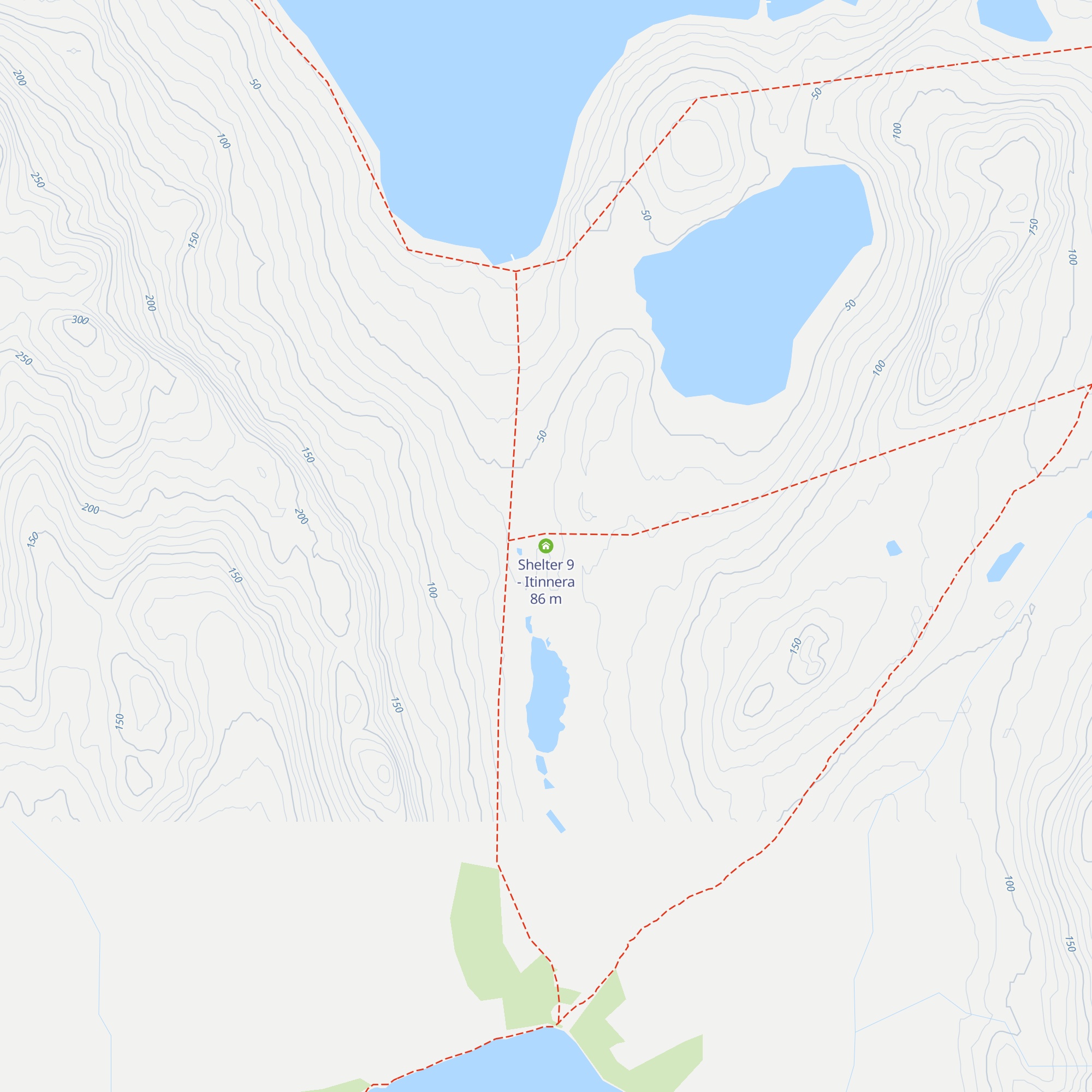 Shelter 9 - Itinnera map