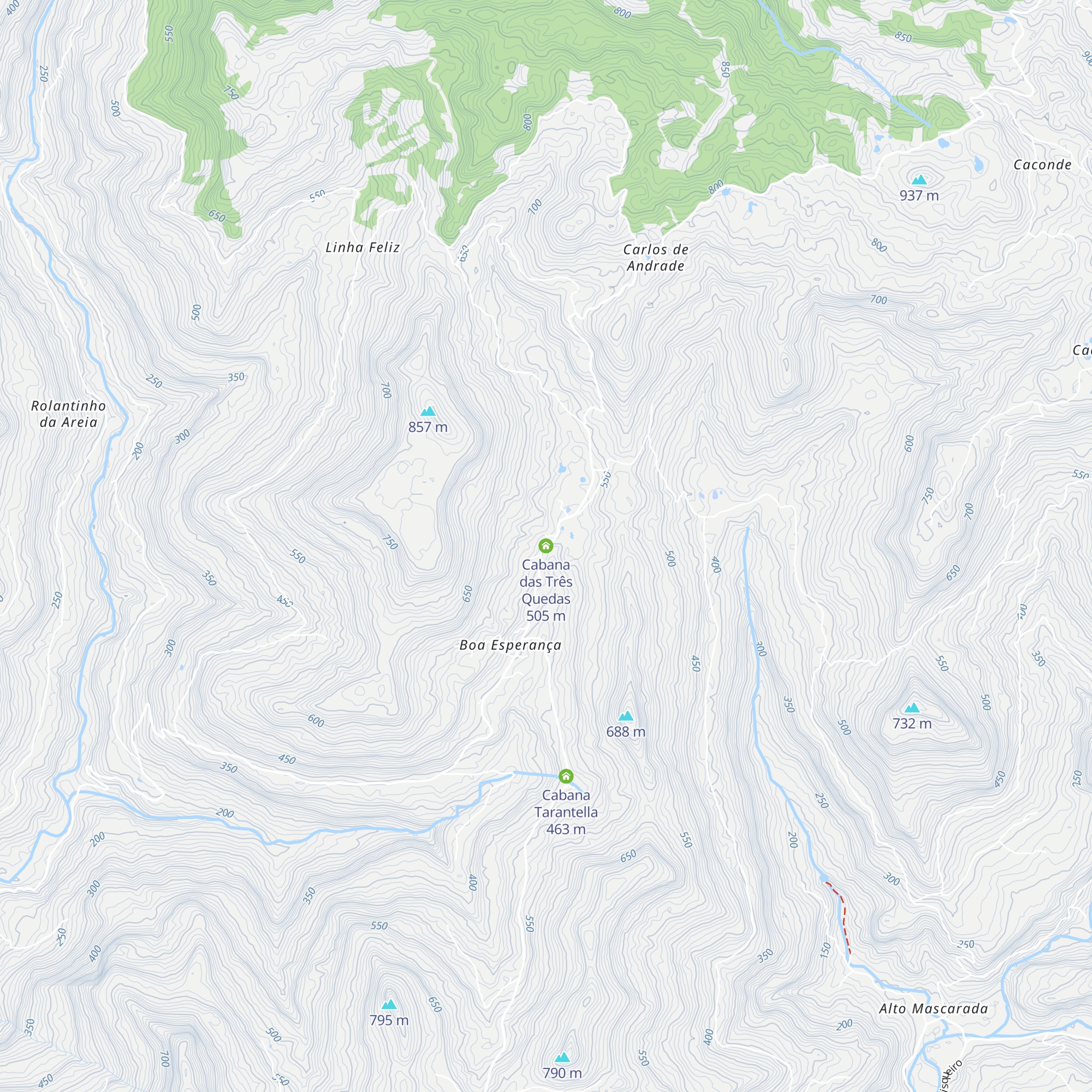 Cabana das Três Quedas map