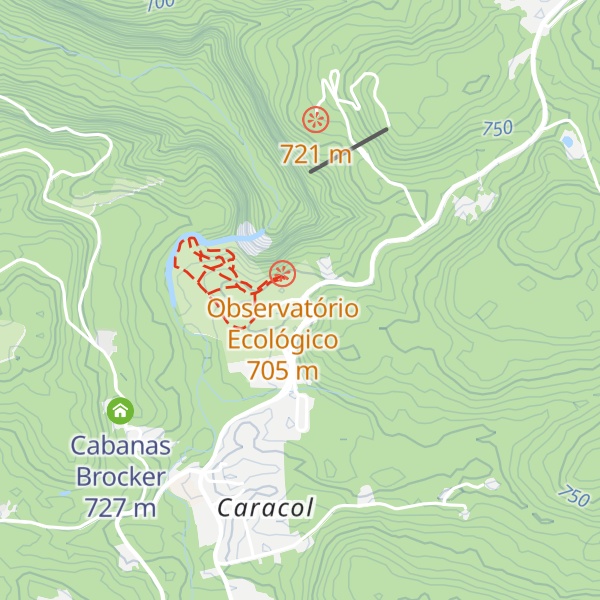 Map of Parque Estadual do Caracol