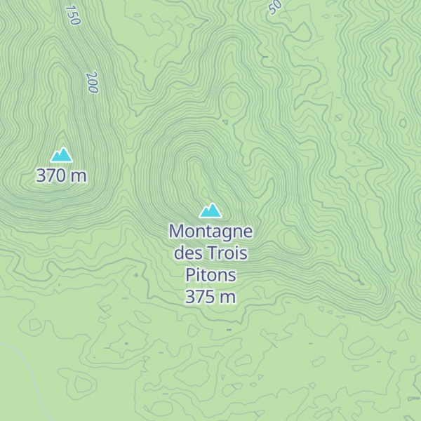 Map of Montagne des Trois Pitons