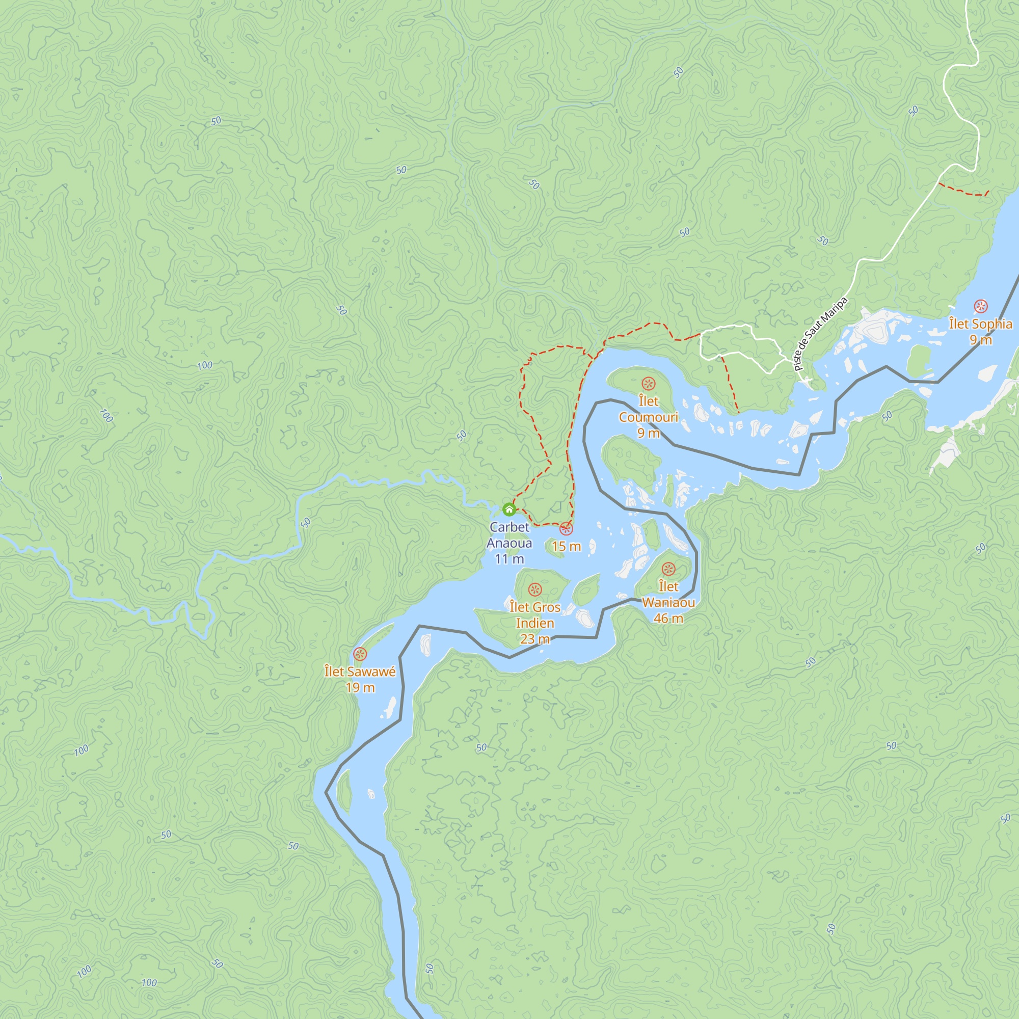 Carbet Anaoua map