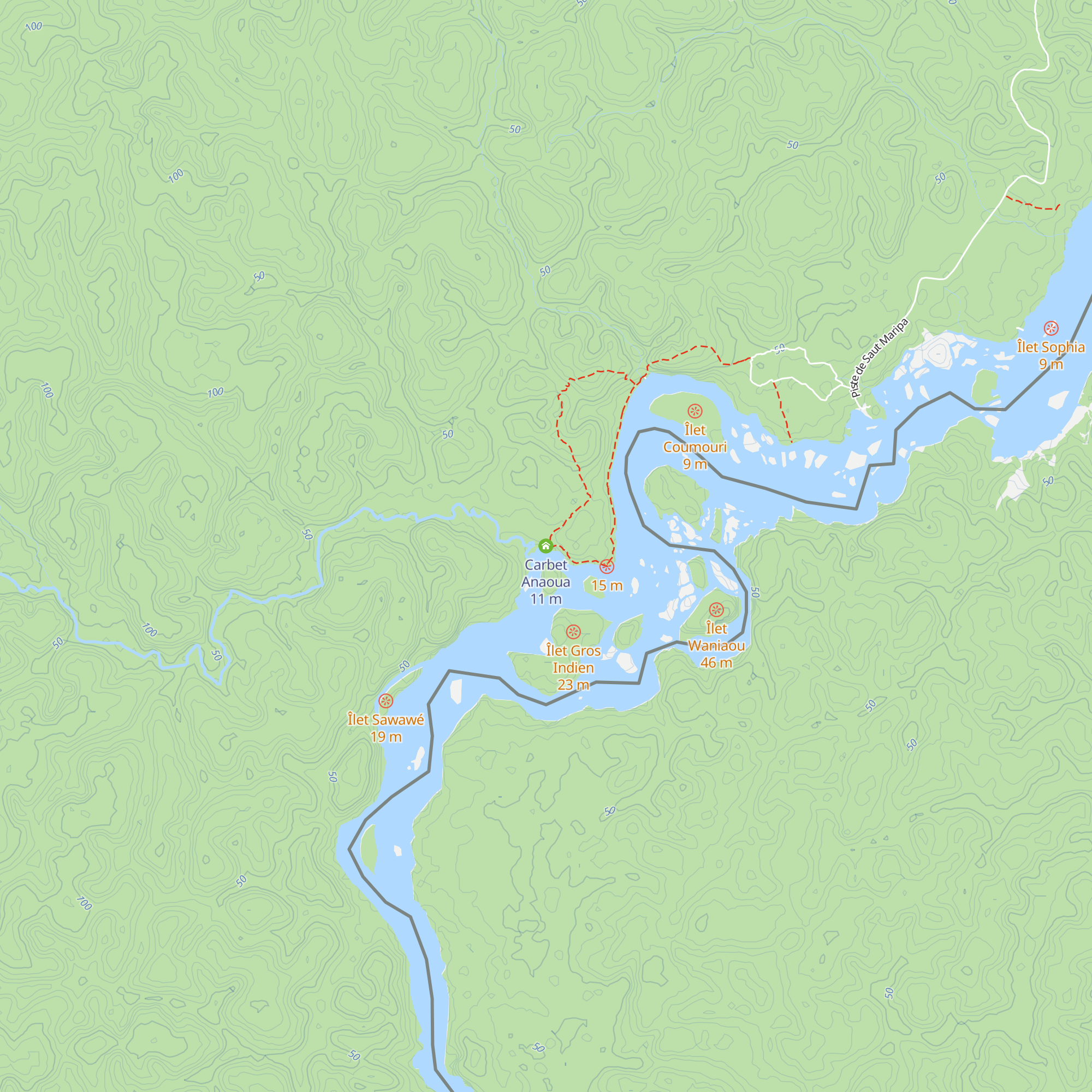Carbet Anaoua map