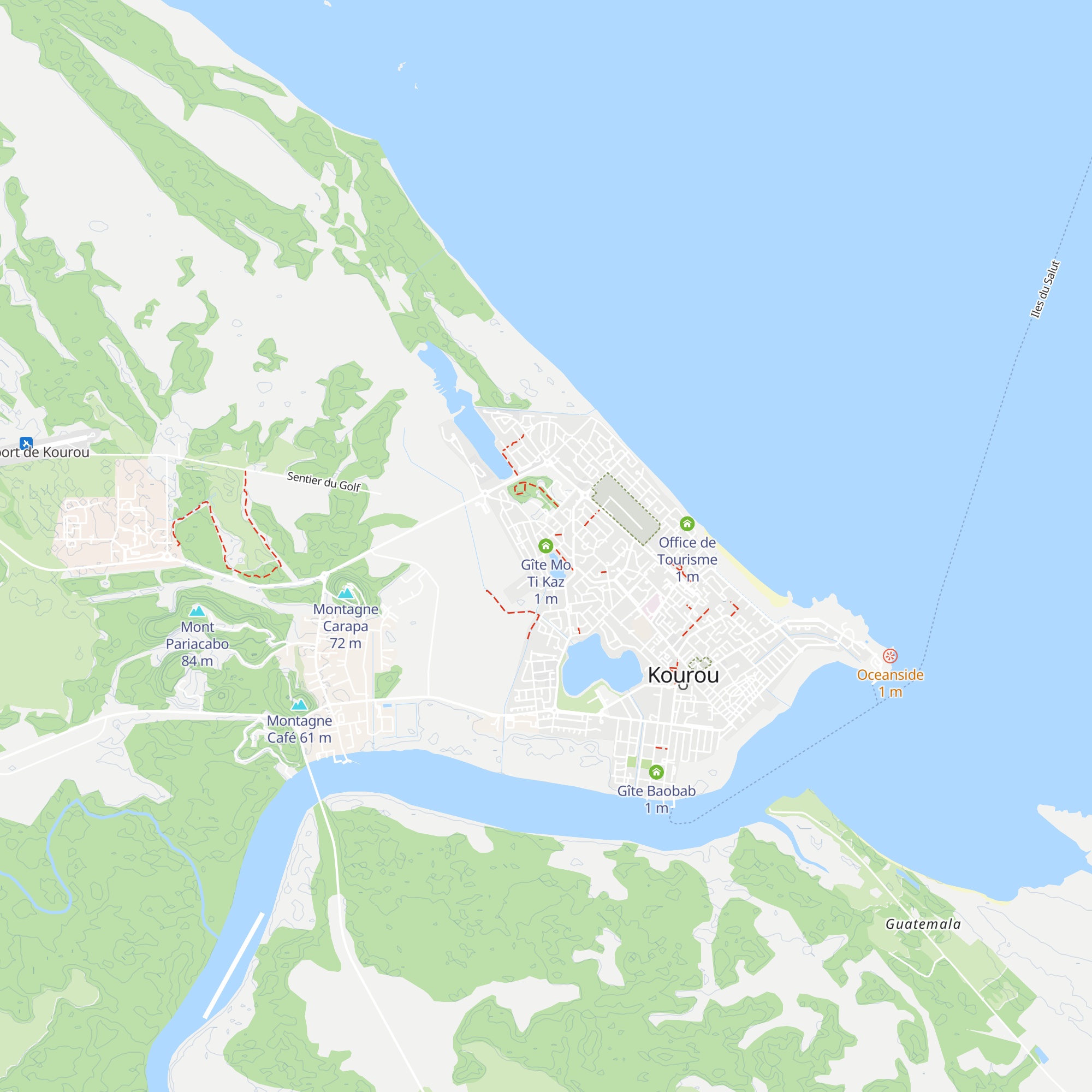 Gîte Mo Ti Kaz map