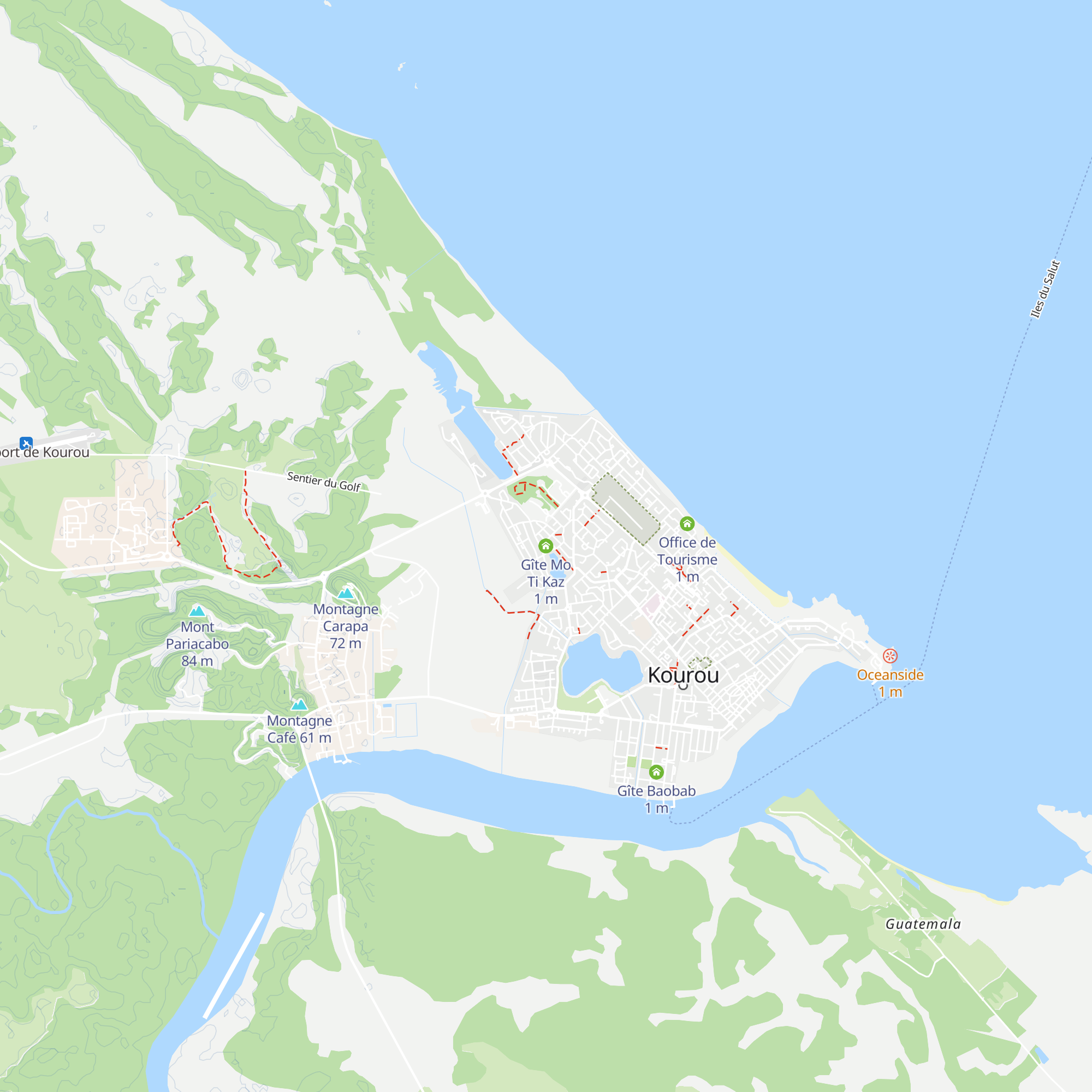 Gîte Mo Ti Kaz map