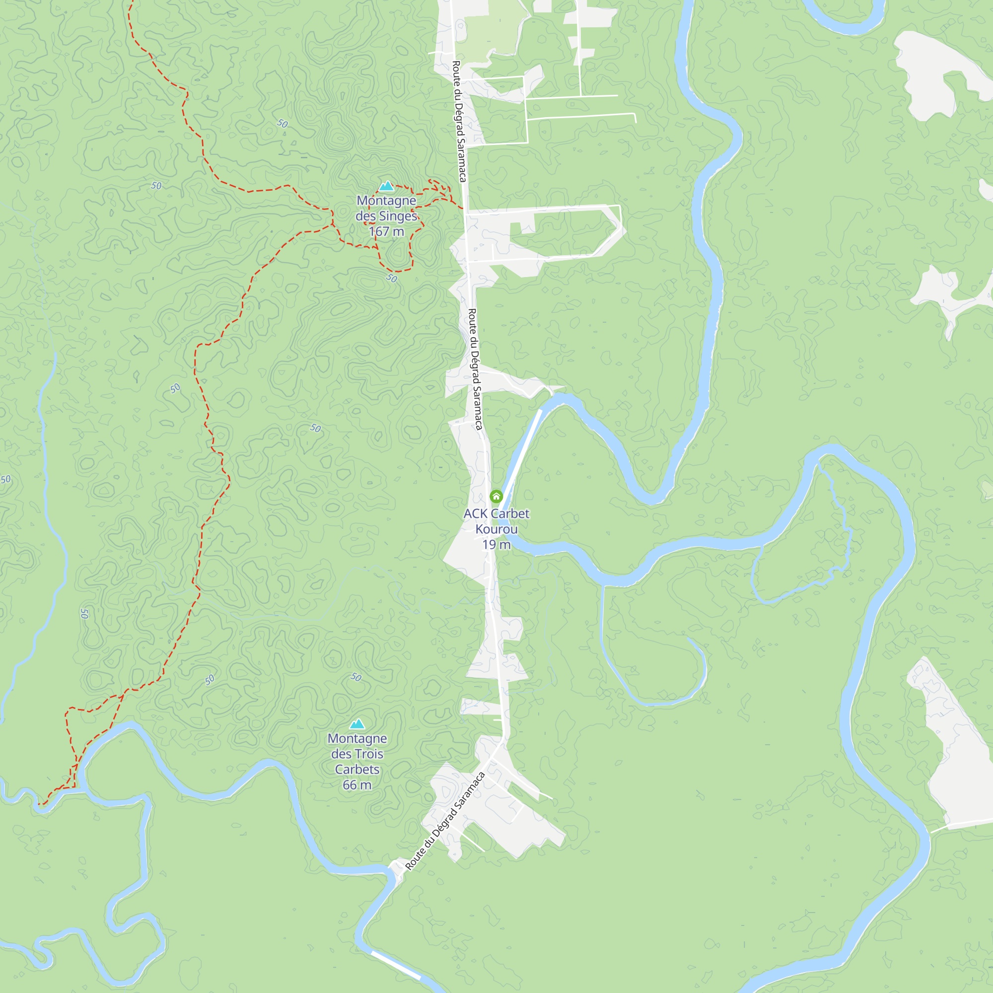 ACK Carbet Kourou map