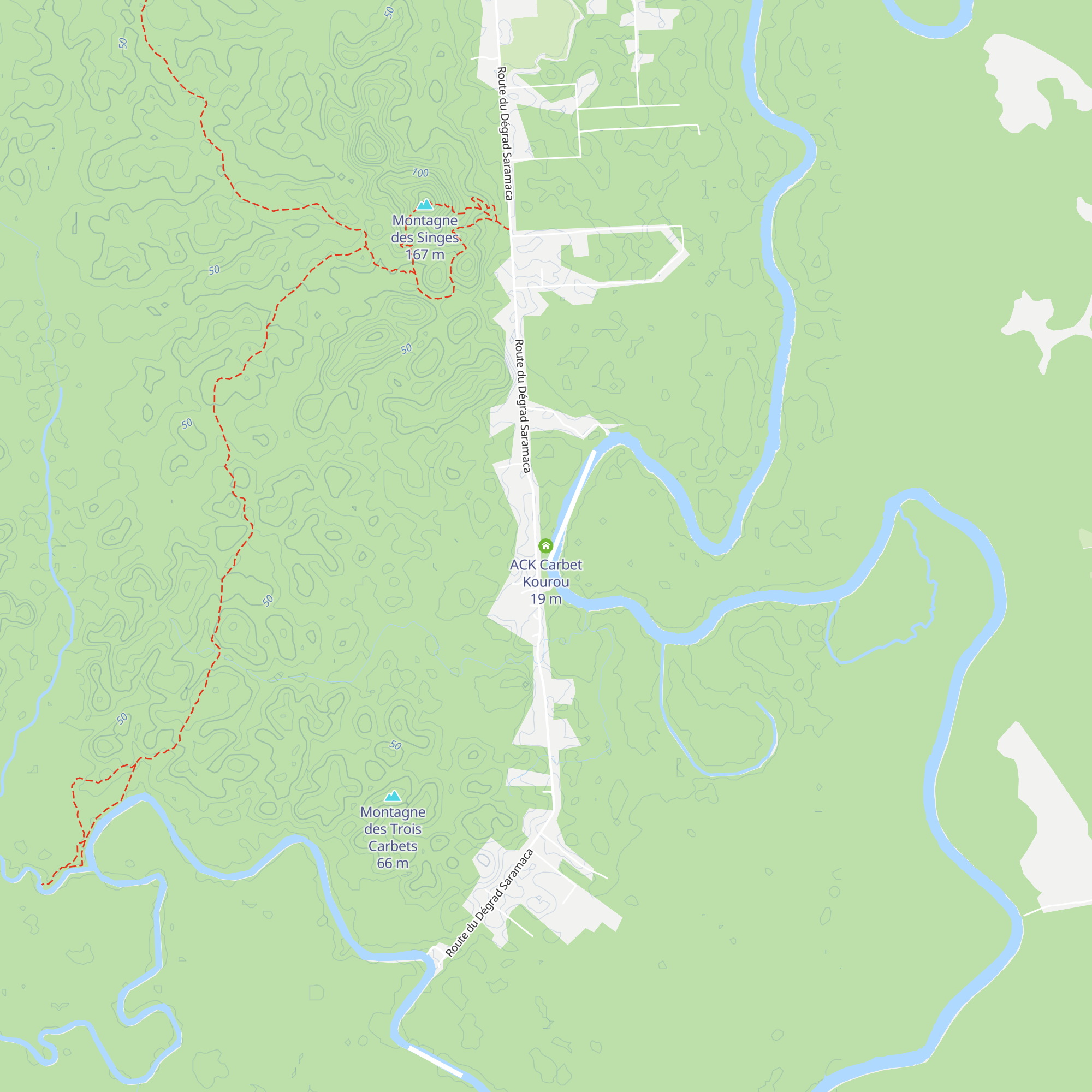 ACK Carbet Kourou map