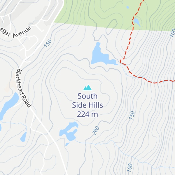 Map of South Side Hills