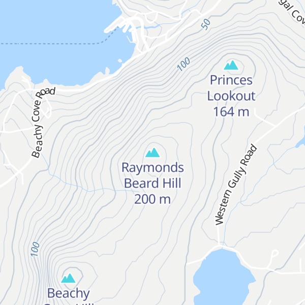 Map of Raymonds Beard Hill