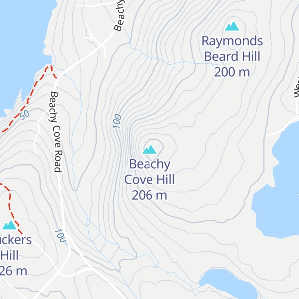 Map of Beachy Cove Hill
