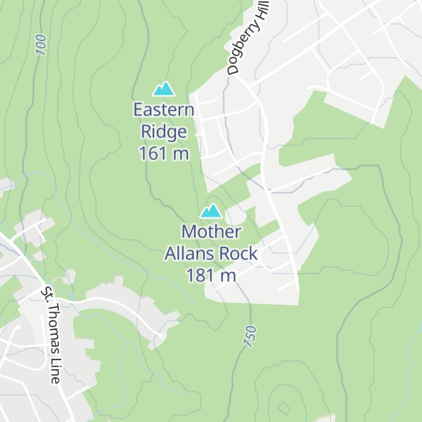 Map of Mother Allans Rock