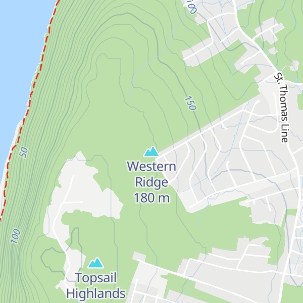 Map of Western Ridge