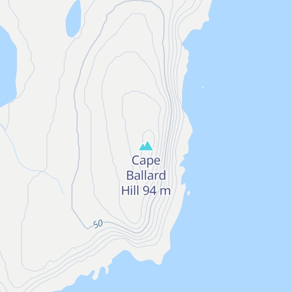 Map of Cape Ballard Hill