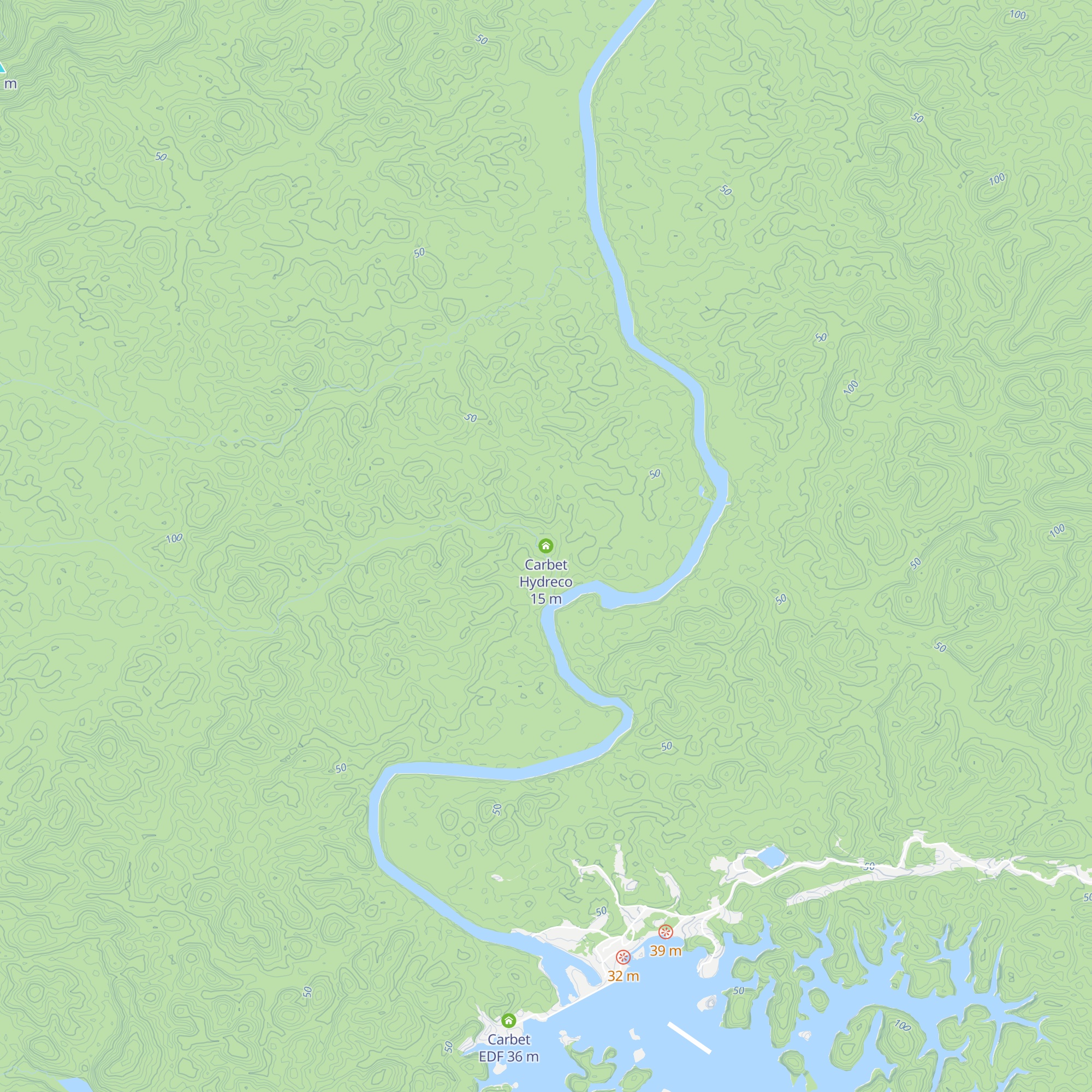 Carbet Hydreco map
