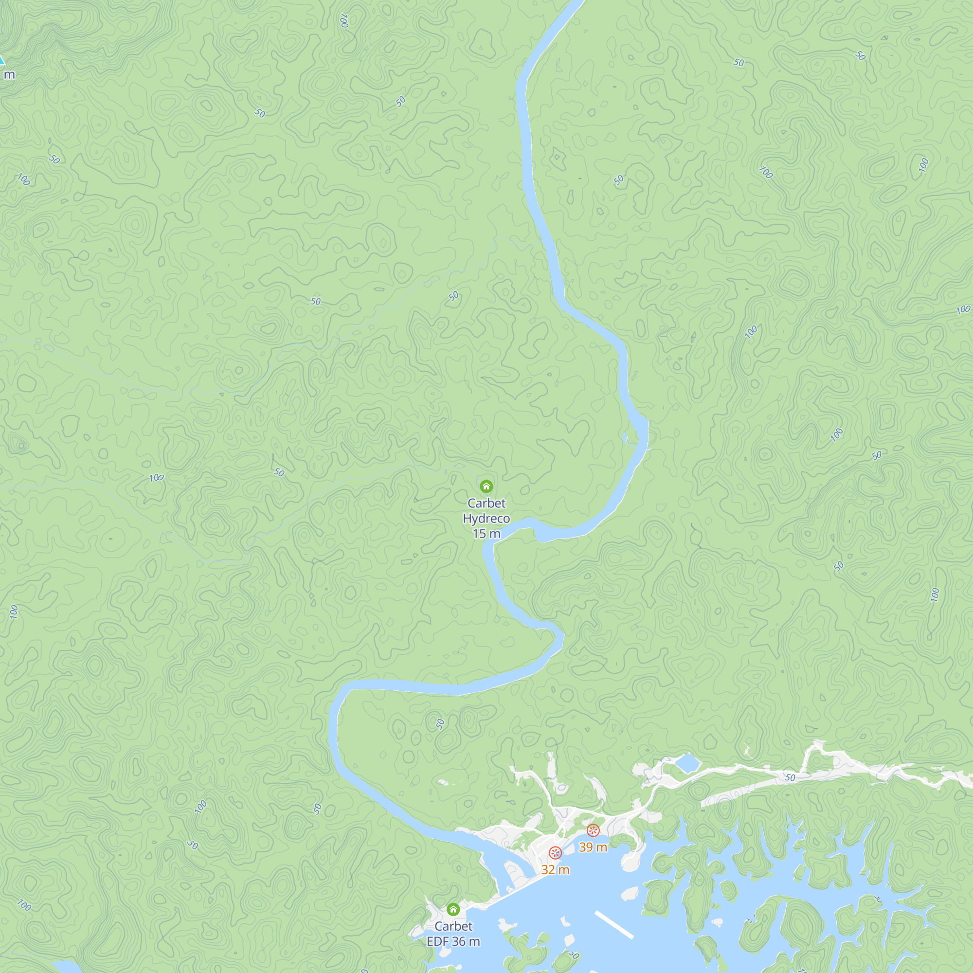 Carbet Hydreco map