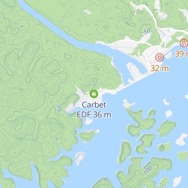 Map of Carbet EDF