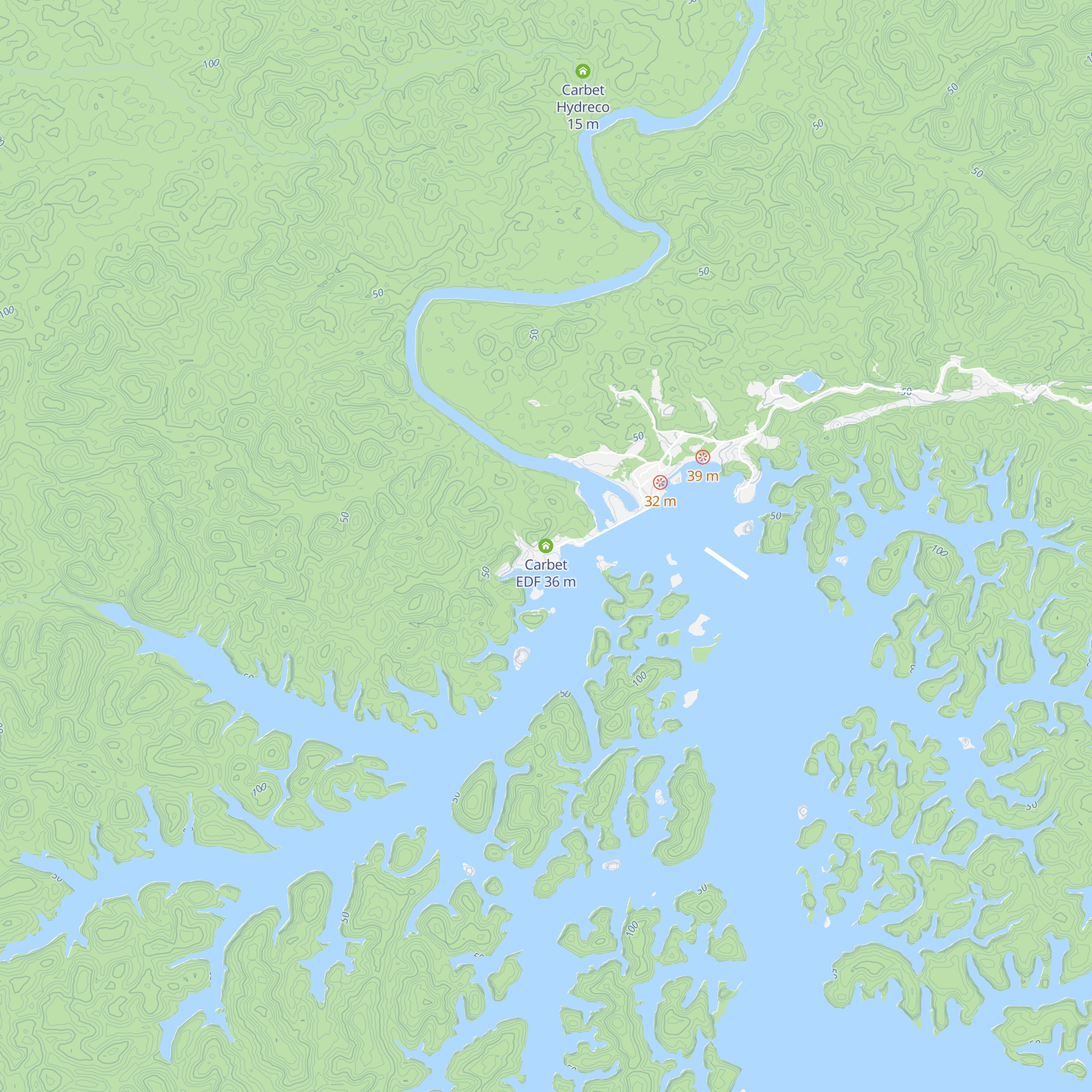 Carbet EDF map