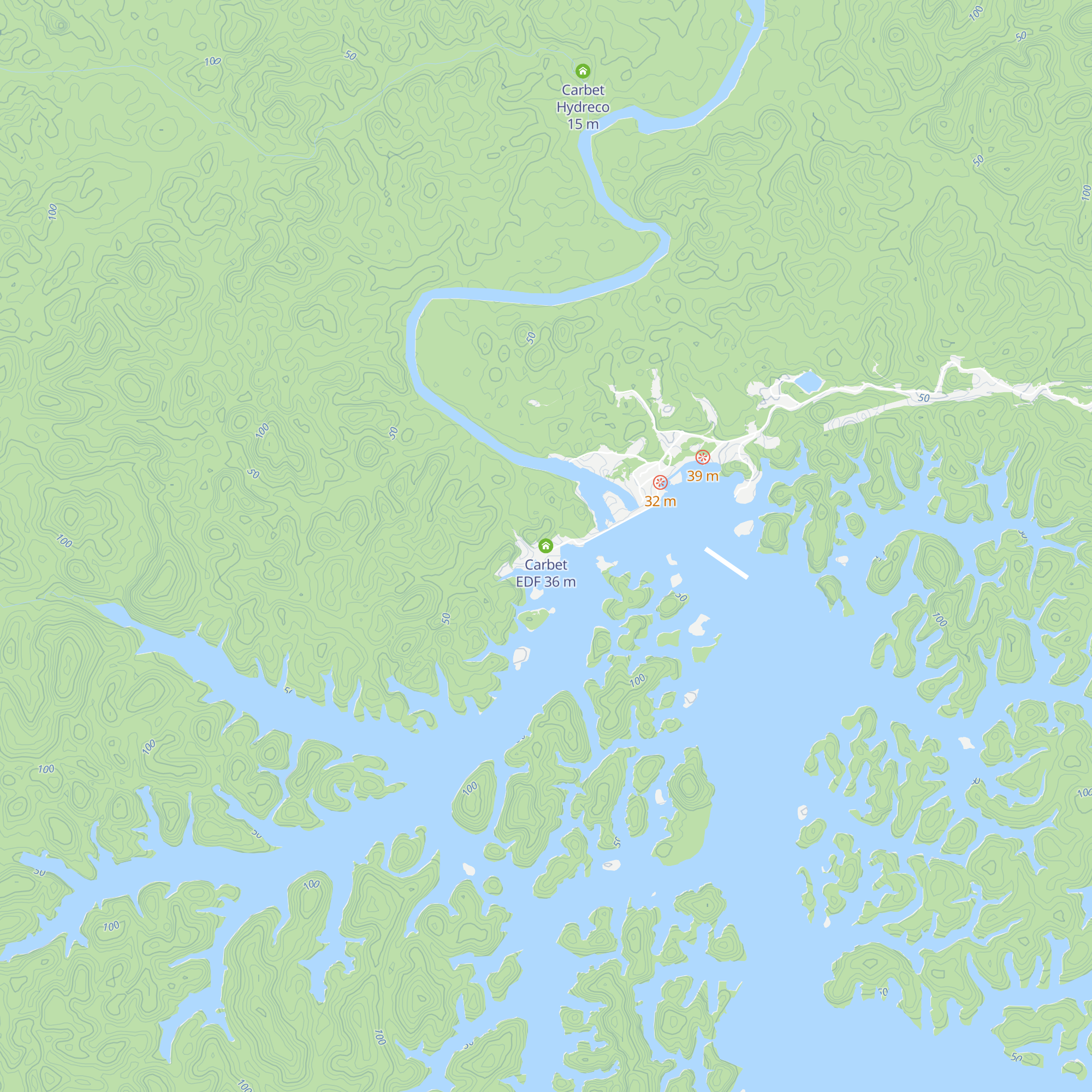 Carbet EDF map
