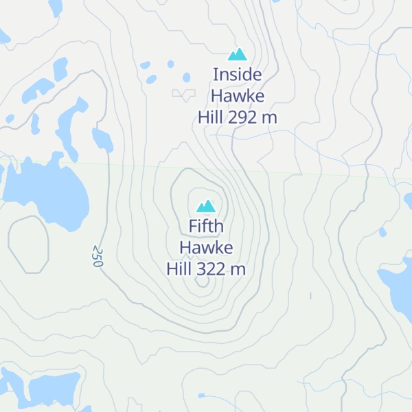 Map of Fifth Hawke Hill