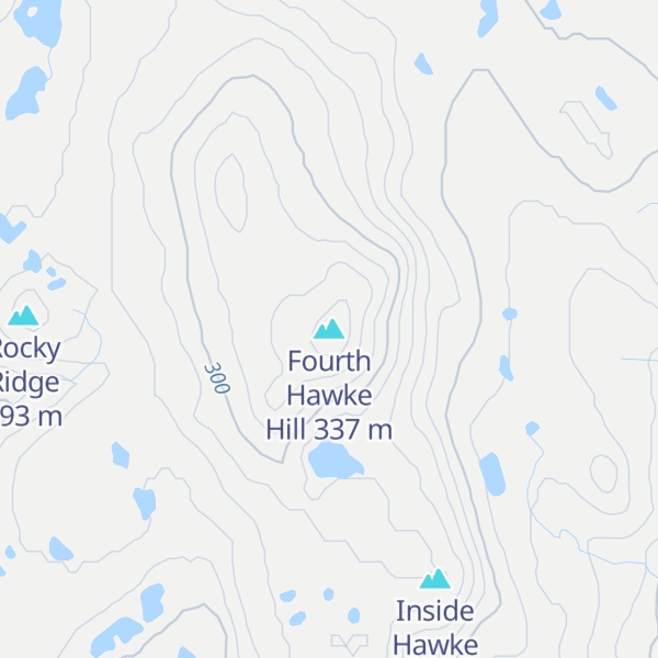 Map of Fourth Hawke Hill