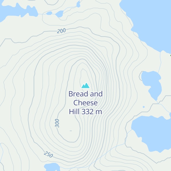 Map of Bread and Cheese Hill
