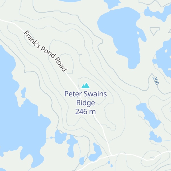 Map of Peter Swains Ridge