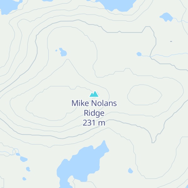 Map of Mike Nolans Ridge