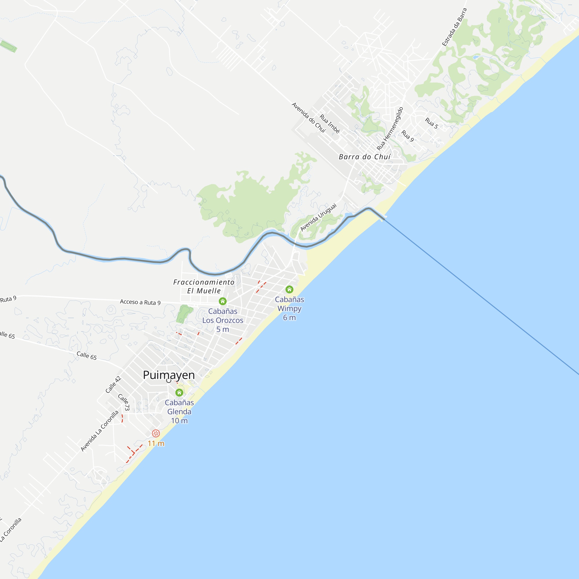 Cabañas Wimpy map