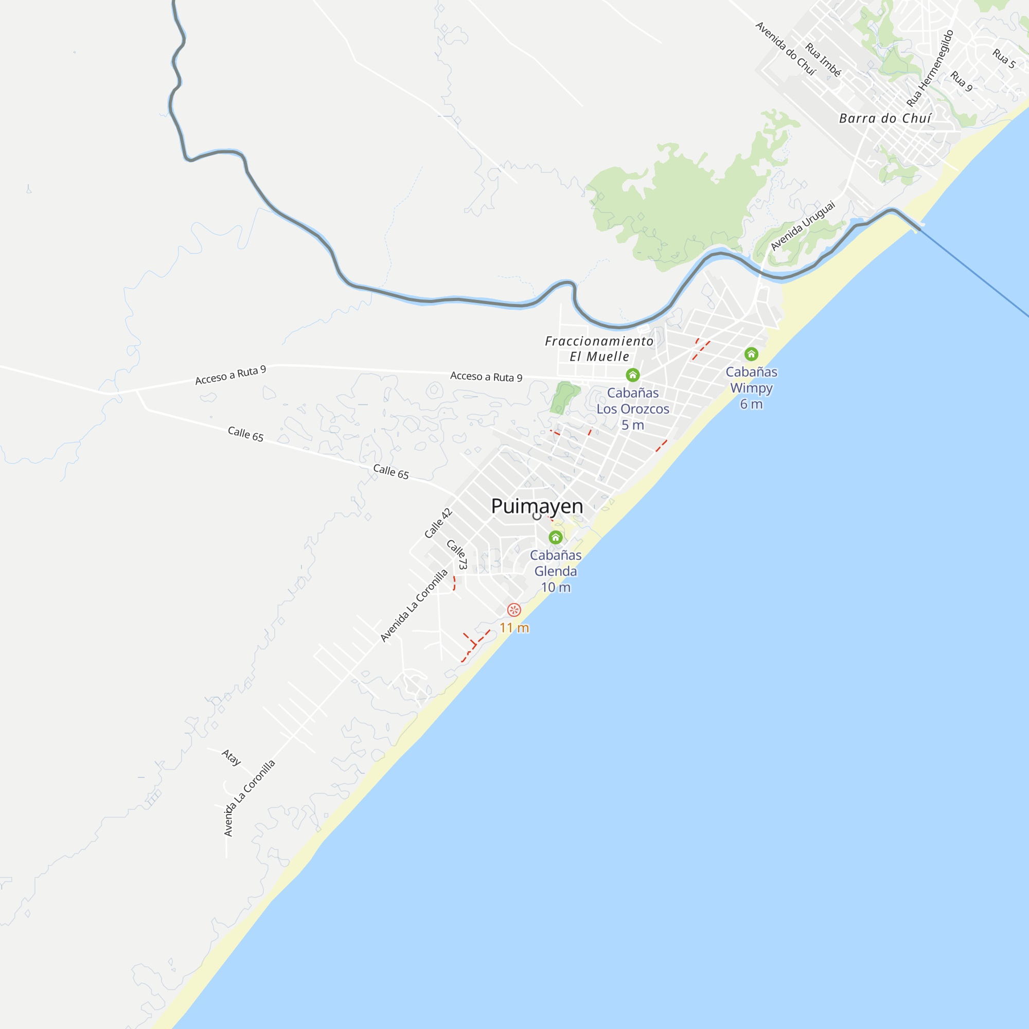 Cabañas El Jona map