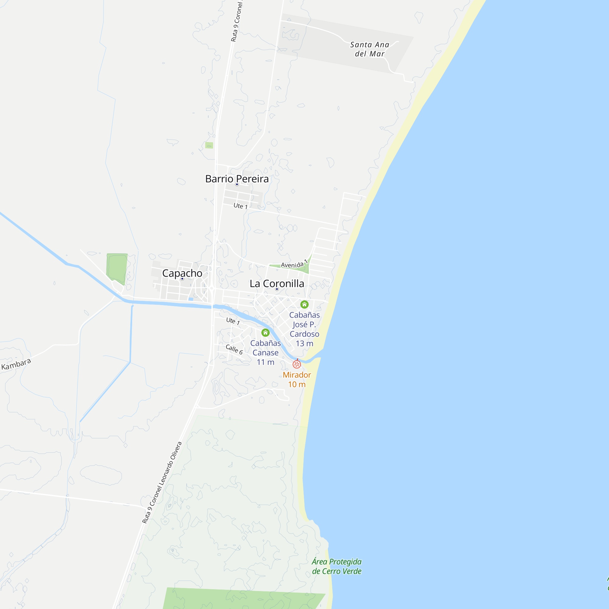 Cabañas José P. Cardoso map