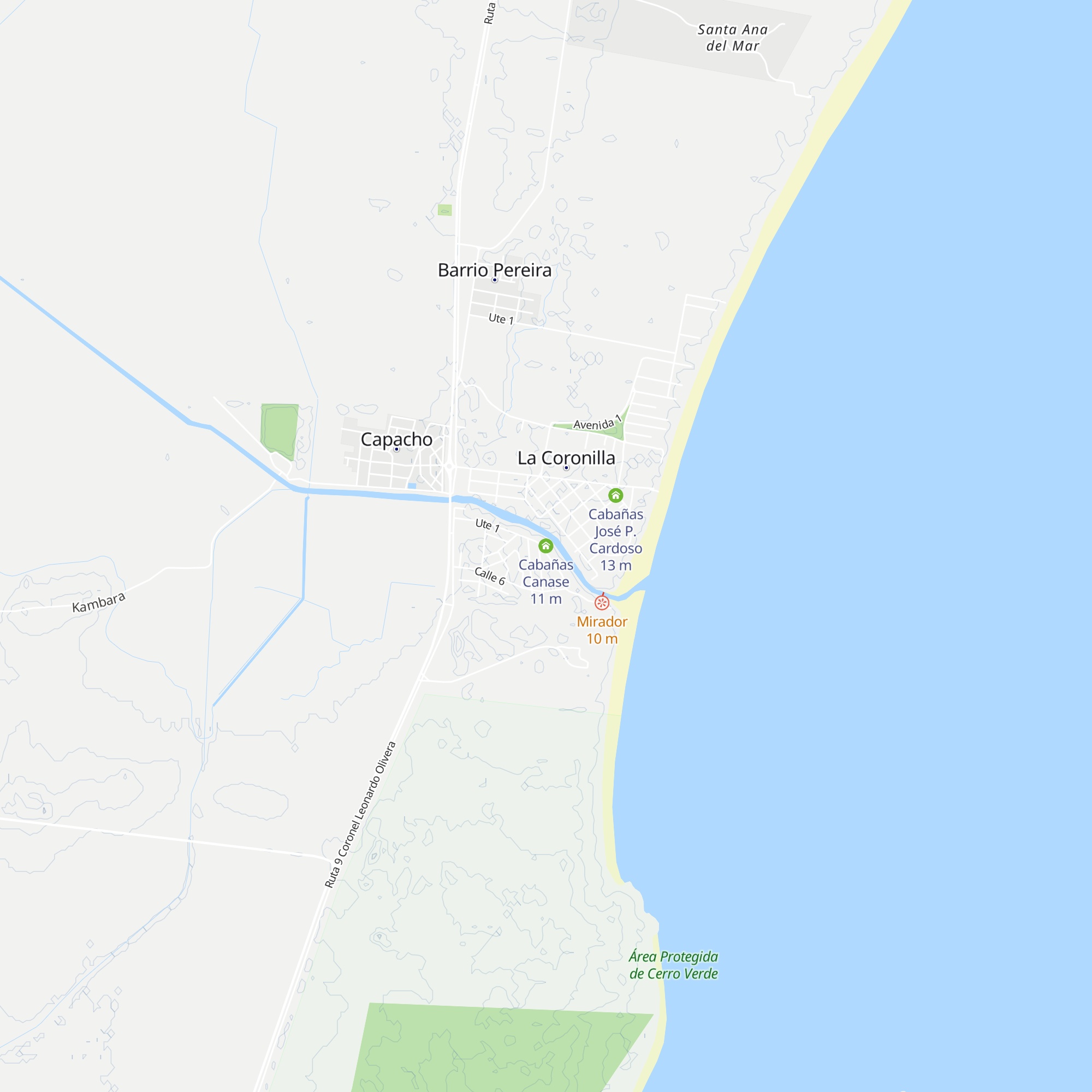 Cabañas Canase map