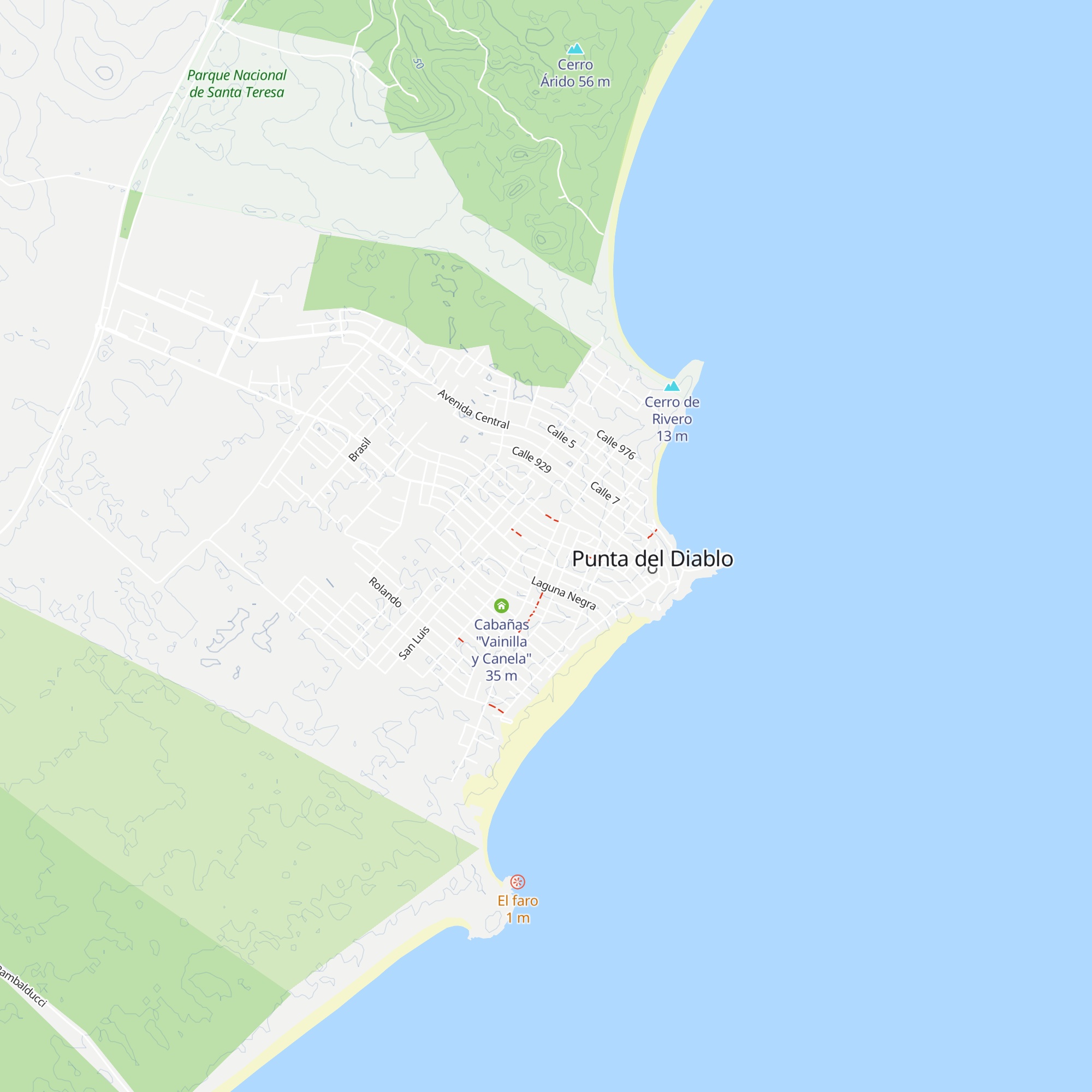 Cabañas del Cerrito map