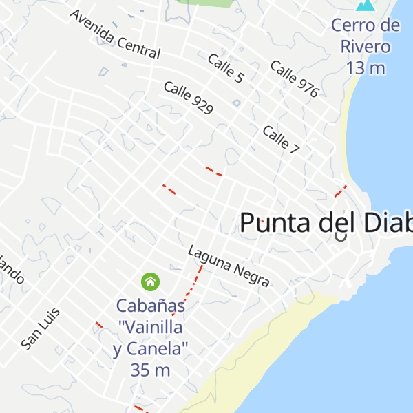 Map of Cabañas del Cerrito