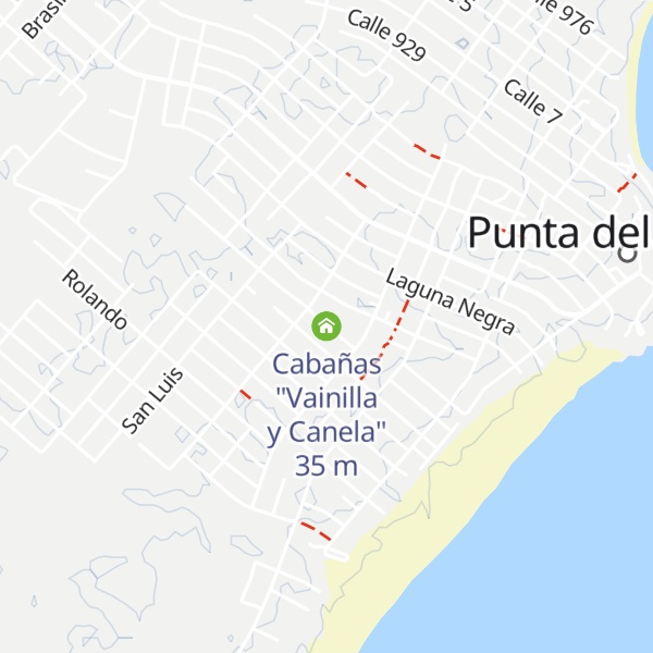 Map of Cabañas "Vainilla y Canela"
