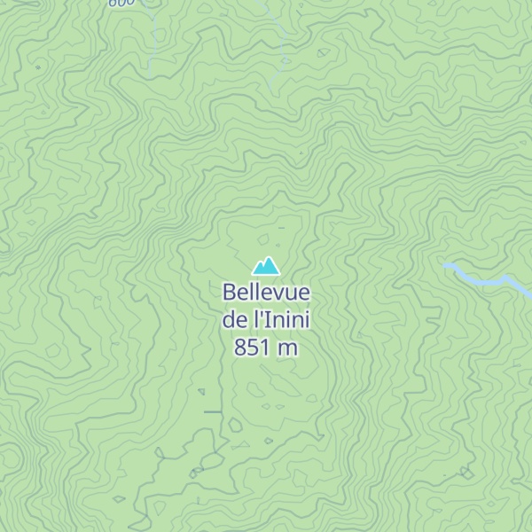 Map of Bellevue de l'Inini