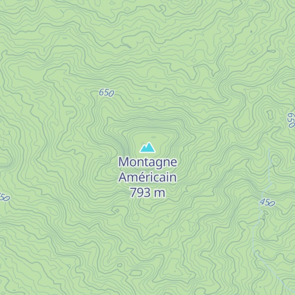 Map of Montagne Américain
