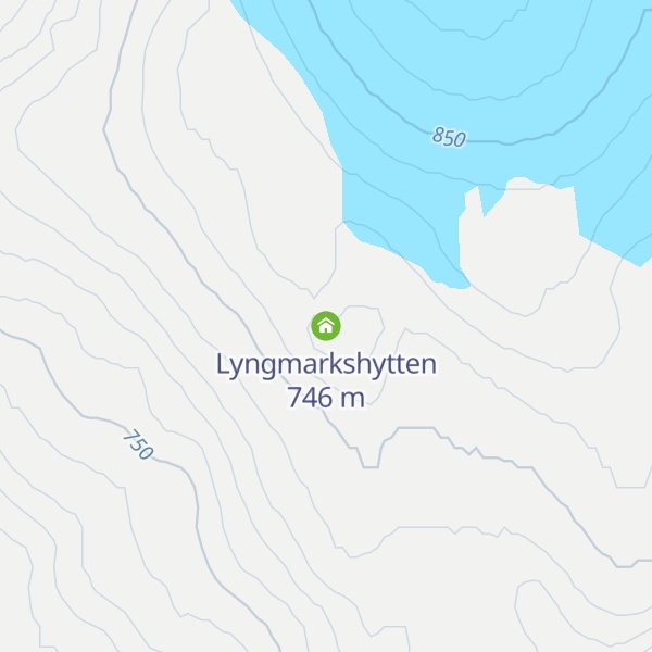 Map of Lyngmarkshytten