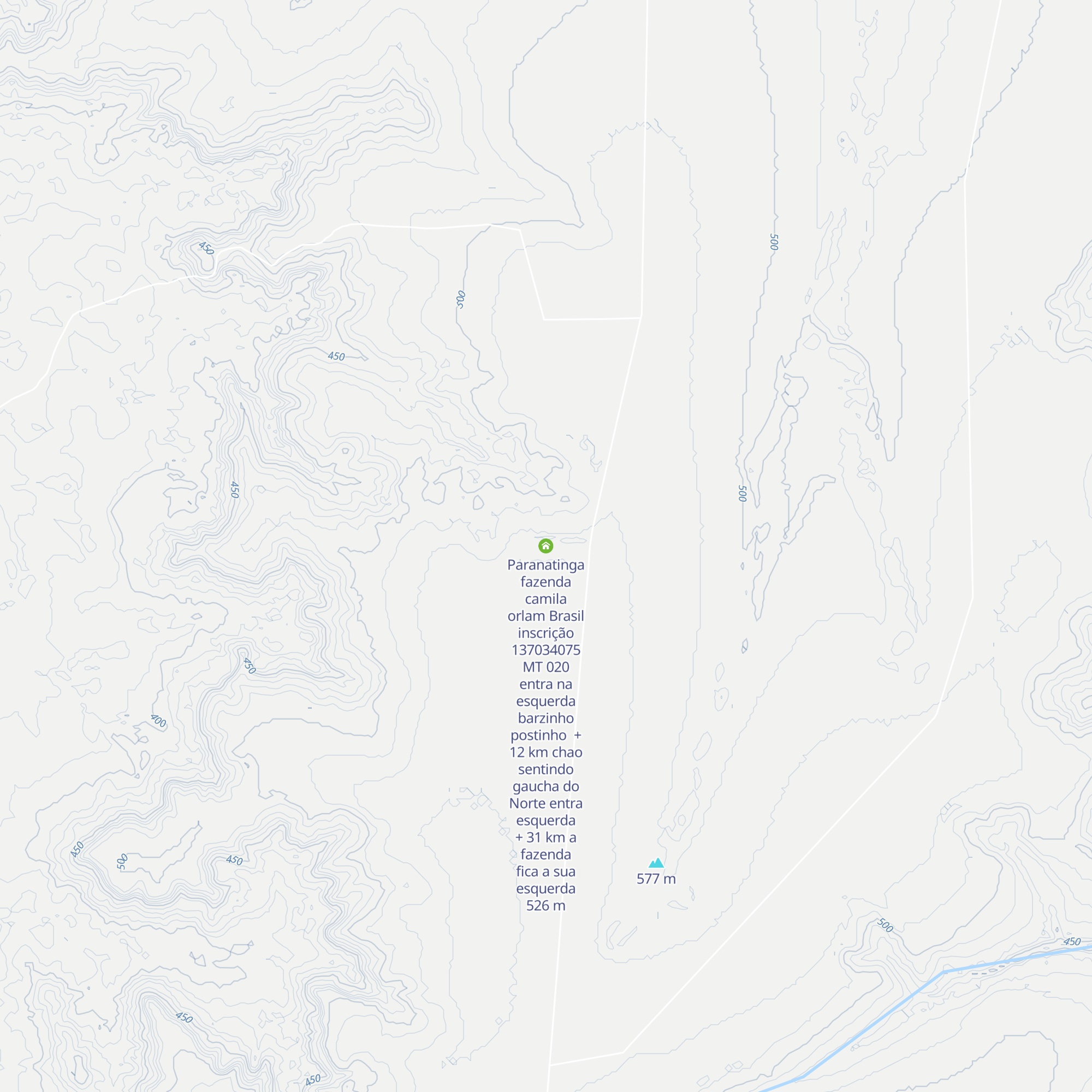 Paranatinga fazenda camila orlam Brasil inscrição 137034075 MT 020 entra na esquerda  barzinho postinho  + 12 km chao sentindo gaucha do Norte entra esquerda + 31 km a fazenda fica a sua esquerda map