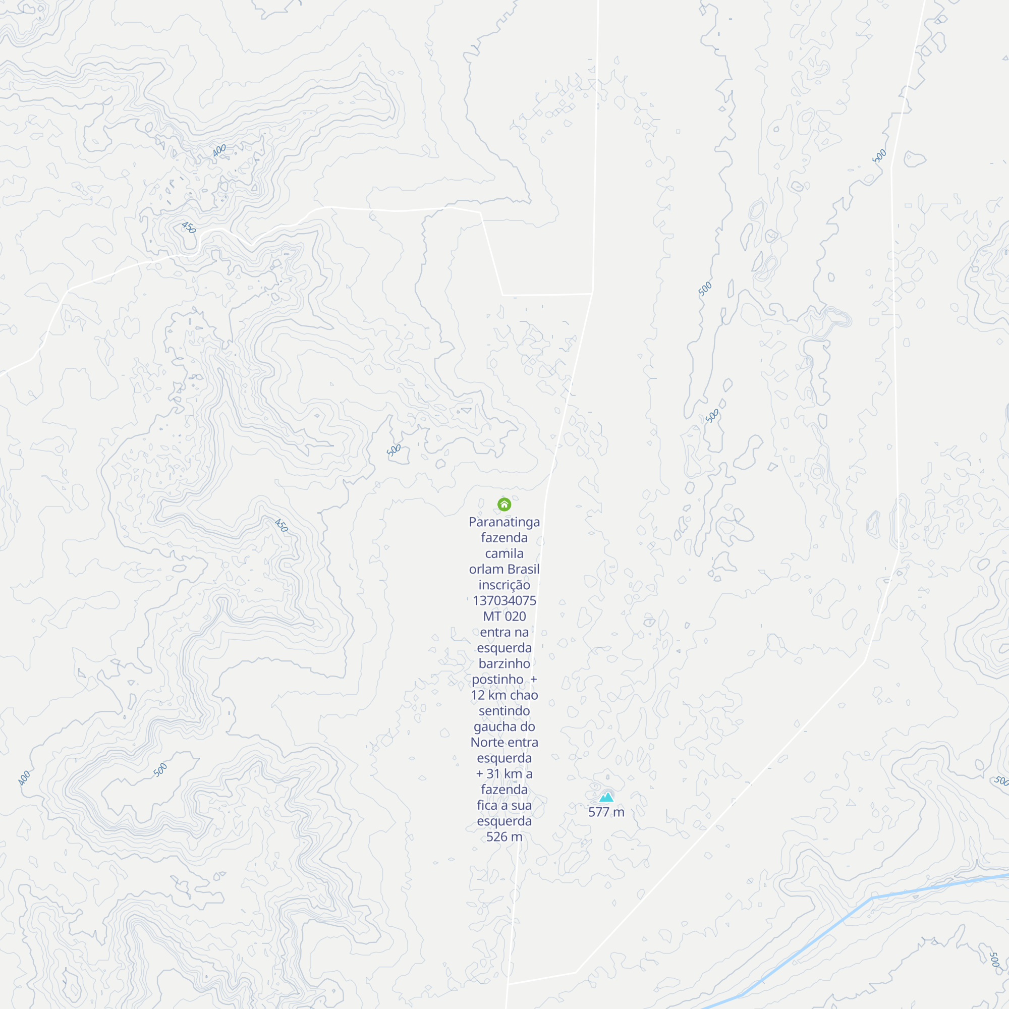 Paranatinga fazenda camila orlam Brasil inscrição 137034075 MT 020 entra na esquerda  barzinho postinho  + 12 km chao sentindo gaucha do Norte entra esquerda + 31 km a fazenda fica a sua esquerda map