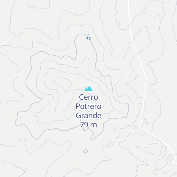 Map of Cerro Potrero Grande