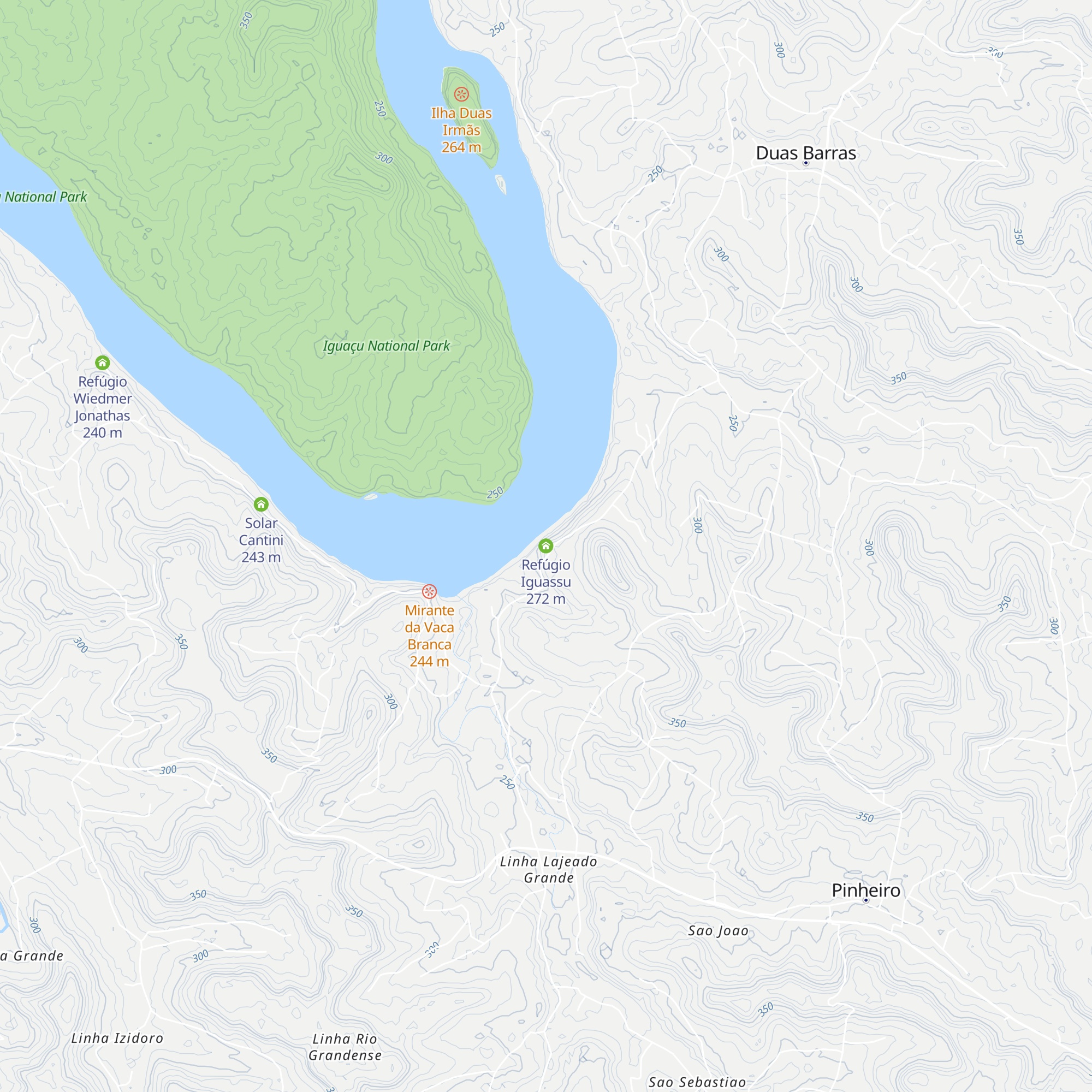 Refúgio Iguassu map