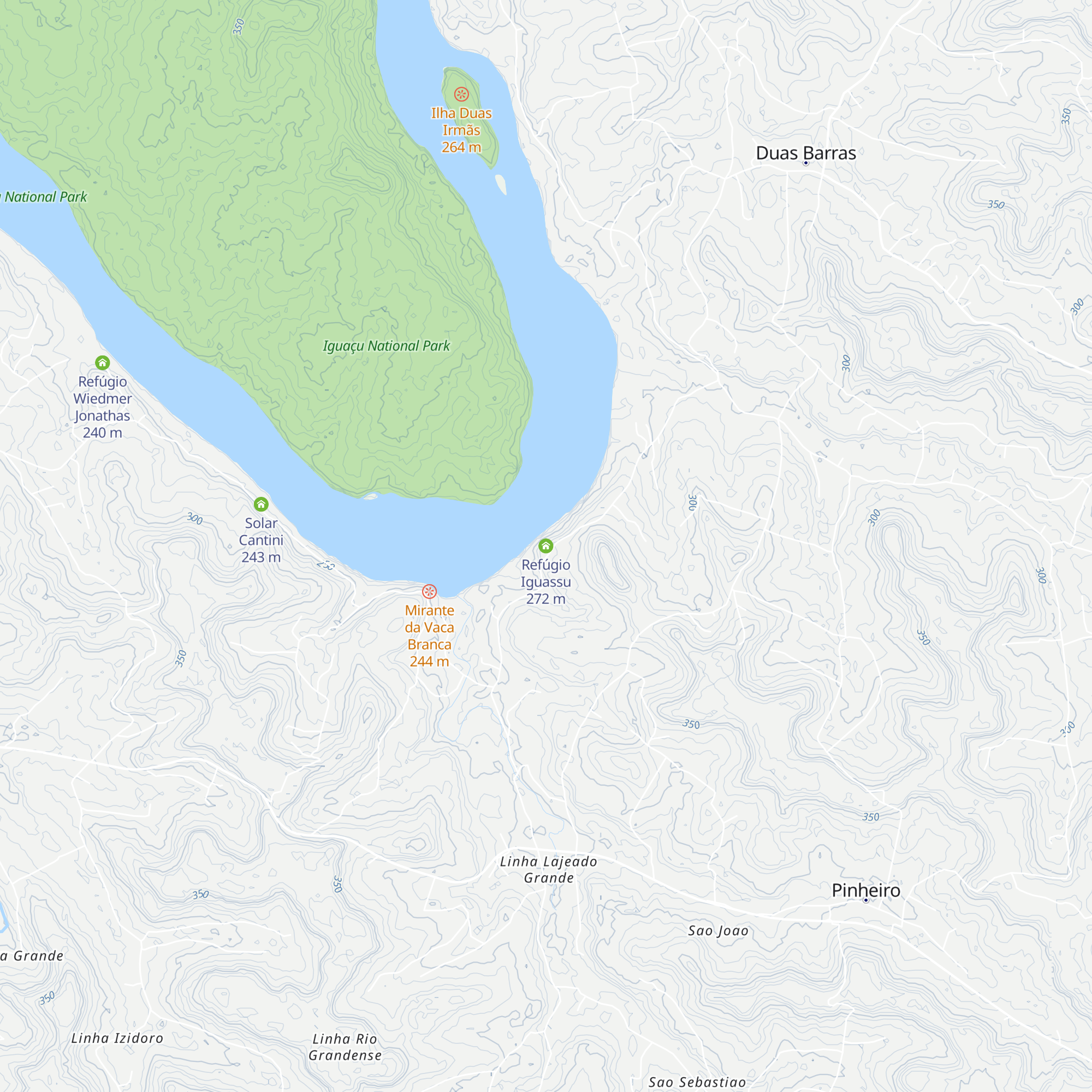 Refúgio Iguassu map