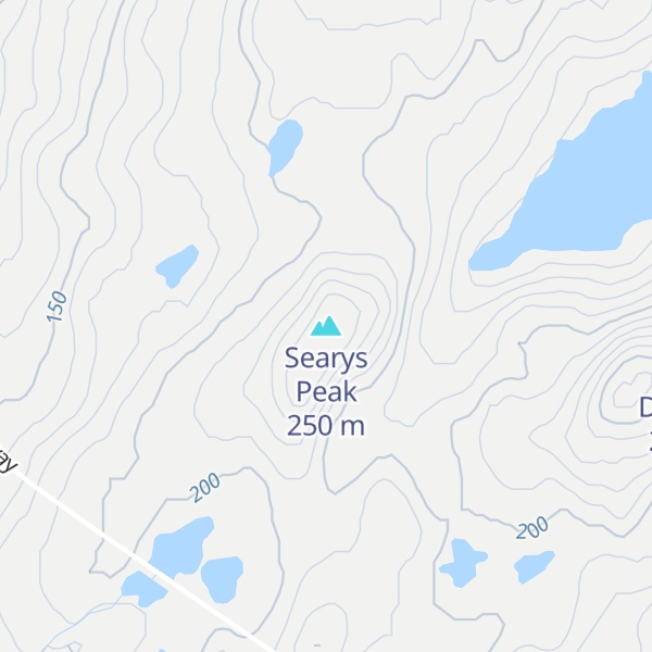 Map of Searys Peak