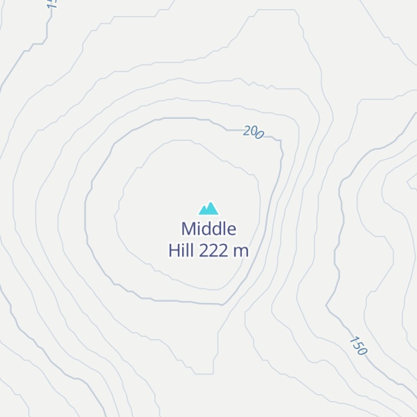 Map of Middle Hill